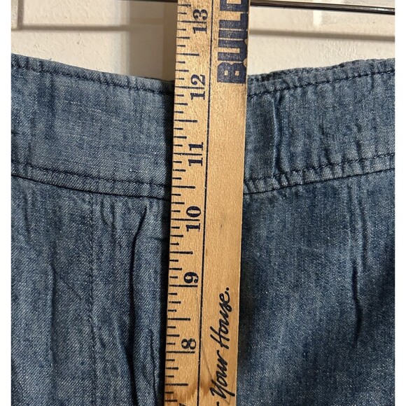 Talbots Linen Blend Shorts Blue 5 1/2 Inch Inseam Women’s 12  - Picture 6 of 10